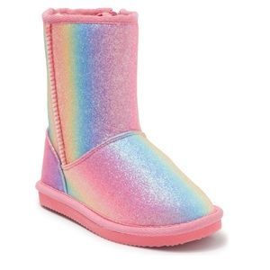🎉Host Pick 🎉HARPER CANYON Novelty Rainbow Glitter Faux Fur Lined Boot